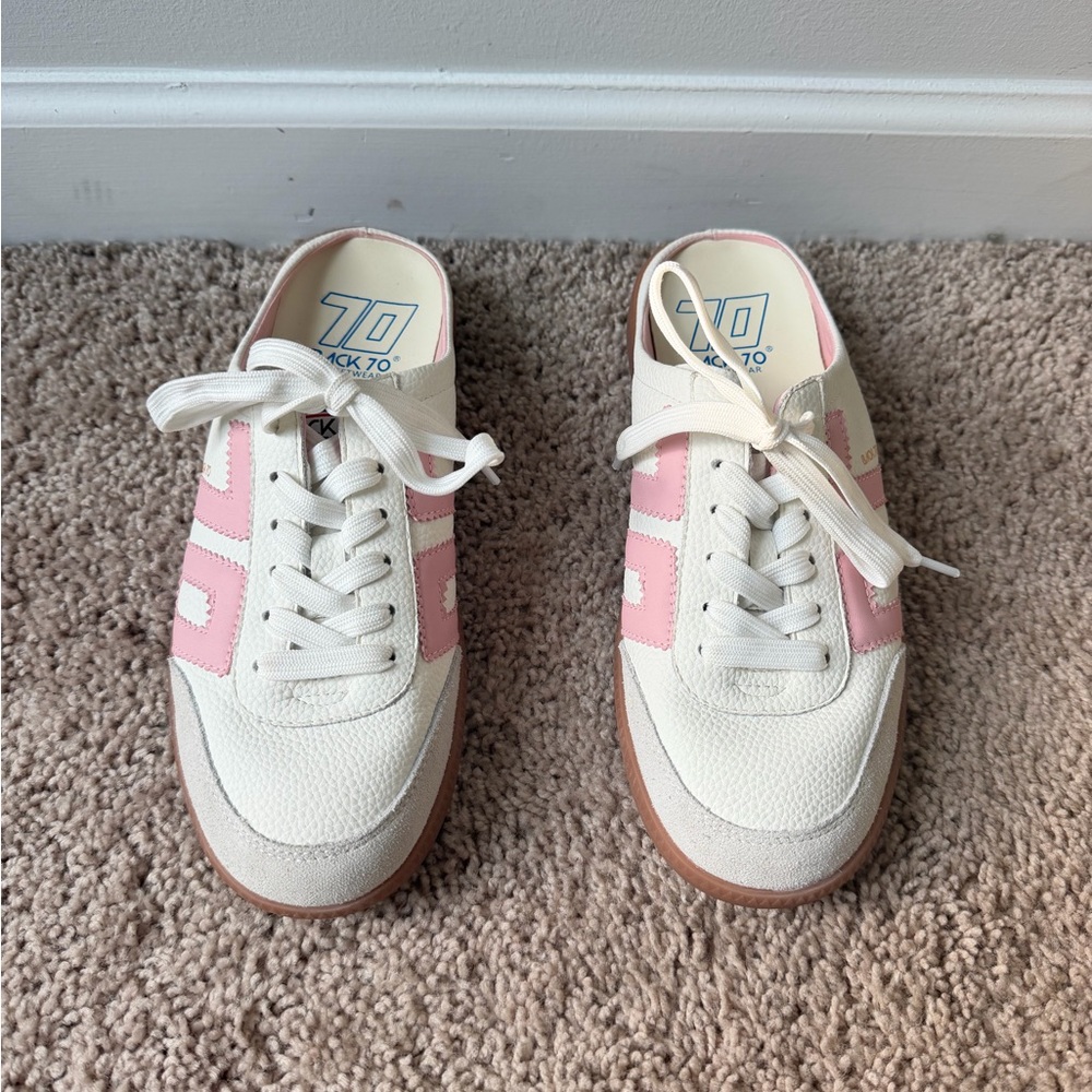 Classic Pink and White Women's Sneakers